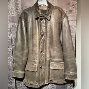 Andrew Marc leather distressed jacket